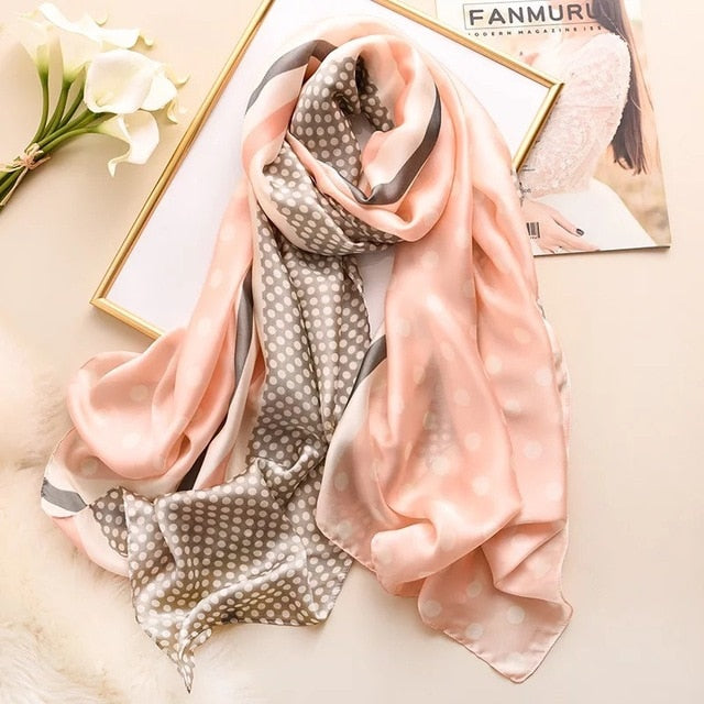 Luxury brand women silk scarves