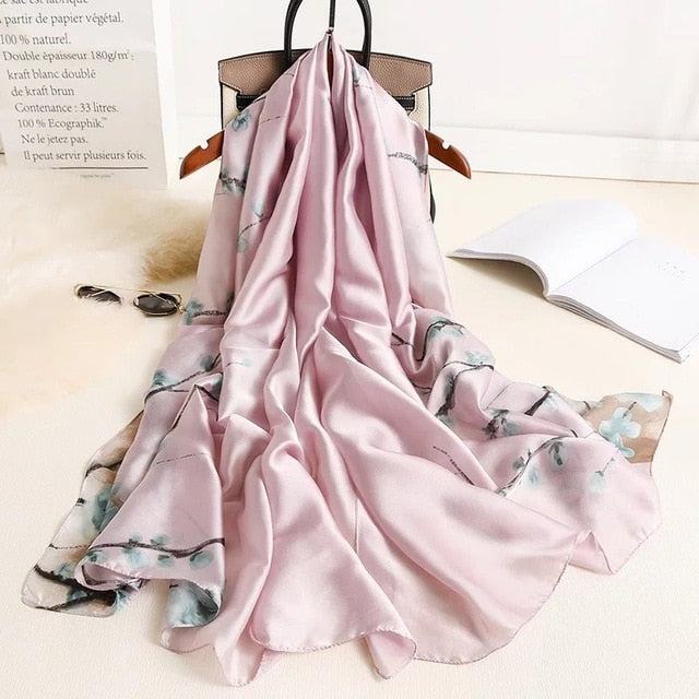 Luxury brand women silk scarves