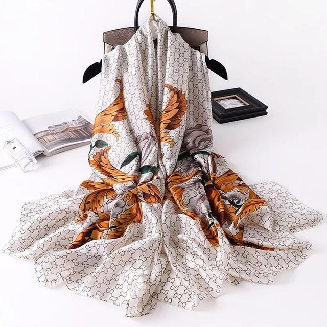 Luxury brand women silk scarves