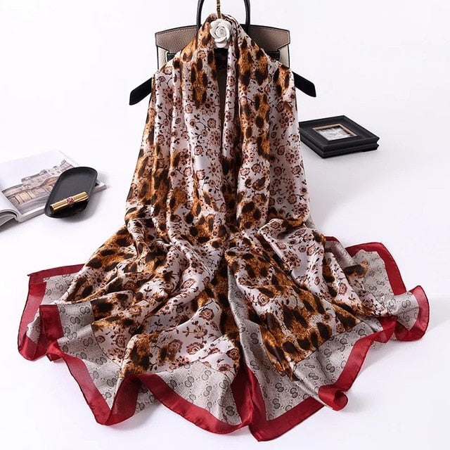 Luxury brand women silk scarves